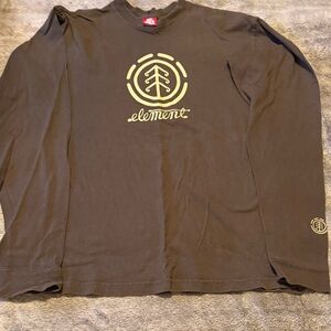 Element Vintage Men's Dark Brown Long Sleeve Tee
